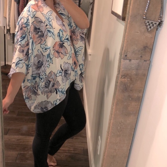 Everly small floral kimono summer wrap - Picture 3 of 5